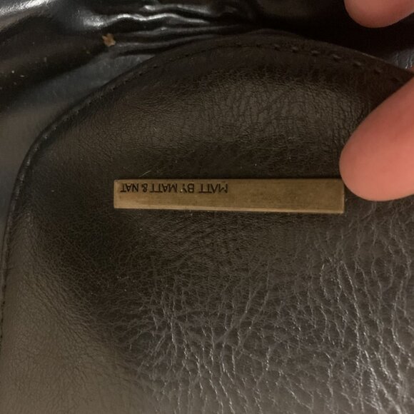 Matt and Natt Black Leather Slouch Purse Bag - Picture 4 of 4